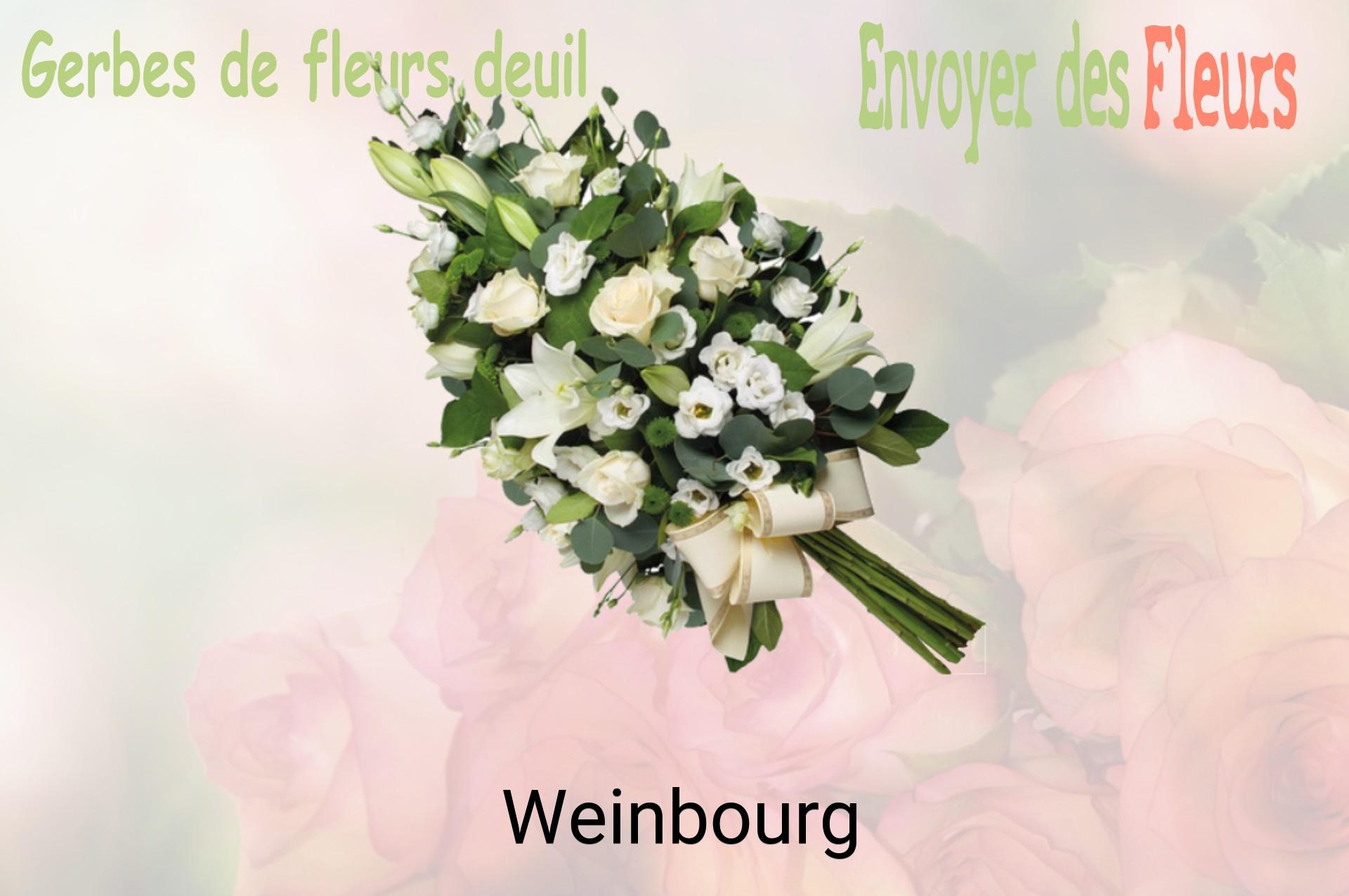Gerbe de fleurs de deuil livrée à Weinbourg